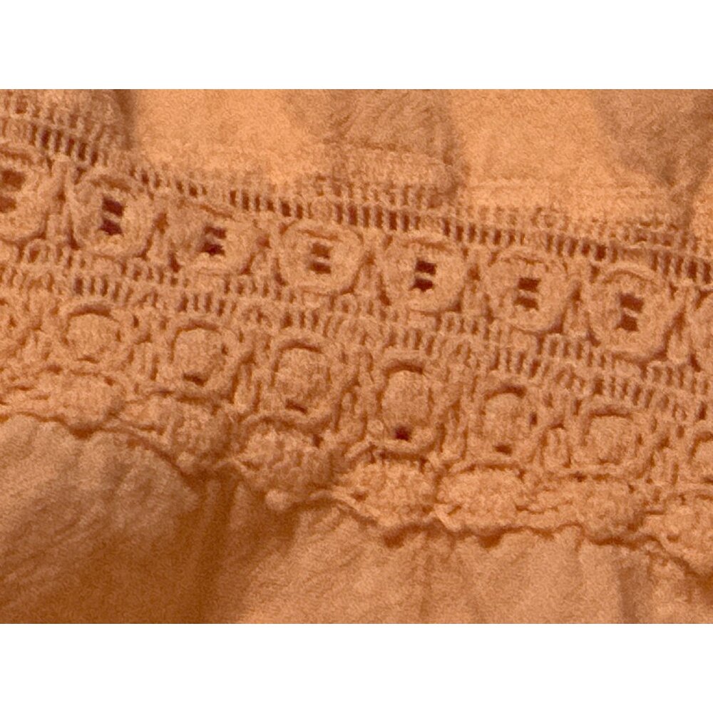Orange Halter Dress Crochet Embroidered Boho Summer Resort Vacation Beach Vibes - Picture 8 of 8